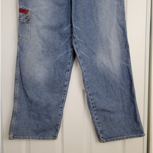 Vintage TOMMY HILFIGER Men's Size 30X30 Medium Wash Baggy Denim Carpenter Jeans - Picture 3 of 11